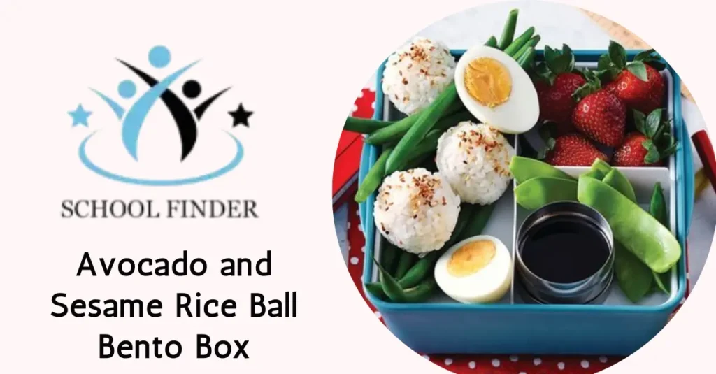 Avocado and Sesame Rice Ball Bento Box