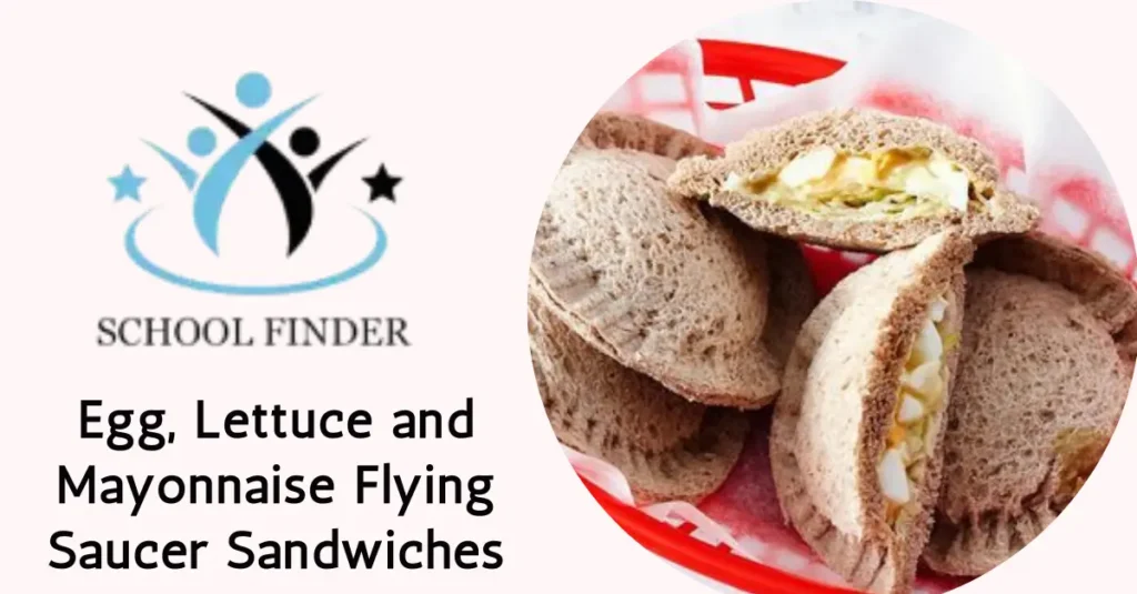 Egg, Lettuce and Mayonnaise Flying Saucer Sandwiches