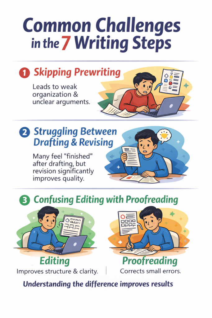Common Challenges in the 7 Writing Steps